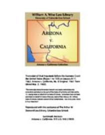 State of Arizona, complainant, vs. State of California, Palo Verde Irrigation District, Imperial Irrigation District, Coachella Valley County Water District, Metropolitan Water District of Southern California, City of Los Angeles, California, City of San 