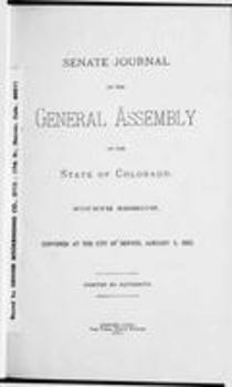 Senate Journal of the General Assembly of the State of Colorado, Fourth Session, Convened at the City of Denver, January 3, 1883.