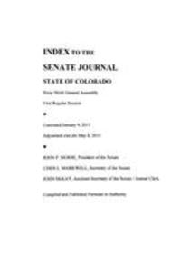 Index to the Senate Journal State of Colorado