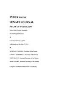 Index to the Senate Journal State of Colorado