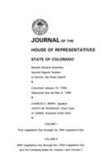 Journal of the House of Representatives State of Colorado