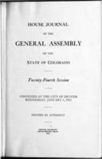 House Journal of the General Assembly of the State of Colorado