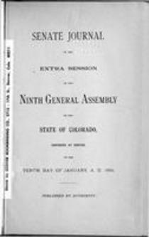 Senate Journal of the Extra Session of the Ninth General Assembly of the State of Colorado, Convened at Denver, on the Tenth Day of January, A. D. 1894.