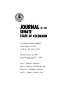 Journal of the Senate State of Colorado Fifty-second General Assembly Second Regular Session at Denver, the State Capitol