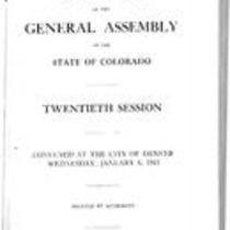 House Journal of the General Assembly of the State of Colorado