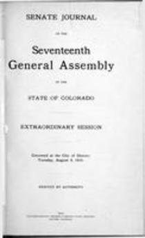 Senate Journal of the Seventeenth General Assembly of the State of Colorado