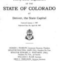 Senate Journal of the Thirty-sixth Legislature of the State of Colorado at Denver, the State Capital