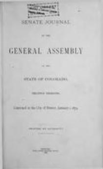 Senate Journal of the General Assembly of the State of Colorado, Second Session, Convened at the City of Denver, January 1, 1879.