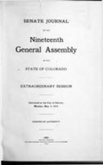Senate Journal of the Nineteenth General Assembly of the State of Colorado