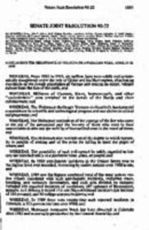 Senate Joint Resolution 90-22 - Concerning the Observance of Holocaust Awareness Week, April 21-28, 1990.