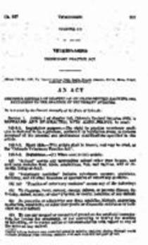 Amending Article 1 of Chapter 145, Colorado Revised Statutes 1963, Pertaining to the Practice of Veterinary Medicine 