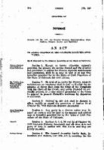 To Amend Chapter 56, 1935 Colorado Statutes Annotated.