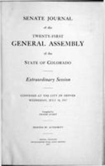Senate Journal of the Twenty-first General Assembly of the State of Colorado