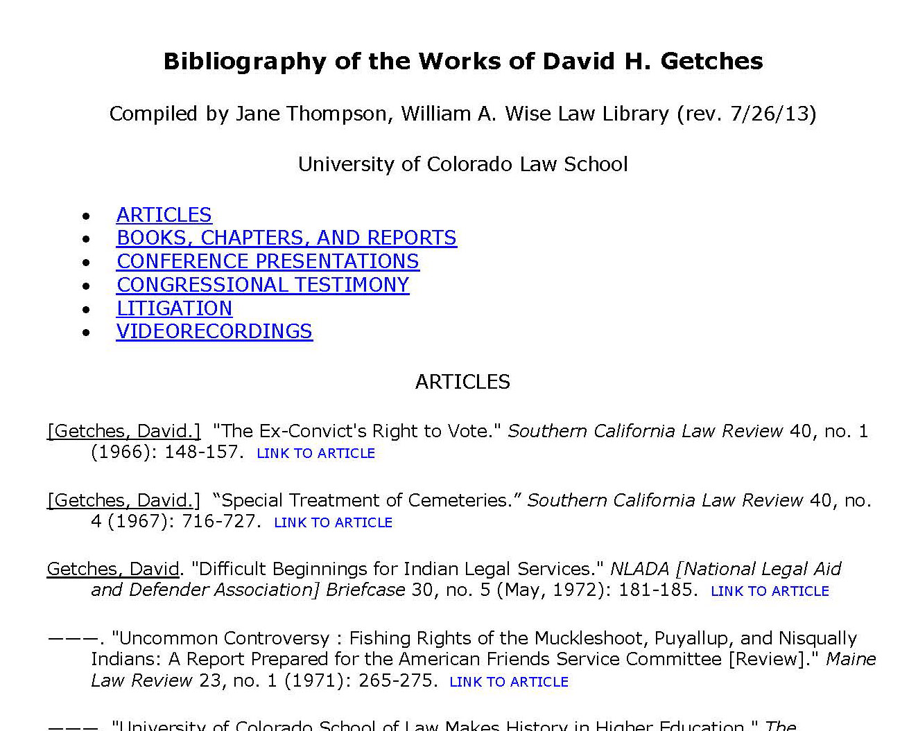 cover page of bibliography