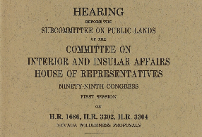 hearing before the subcommittee on public lands